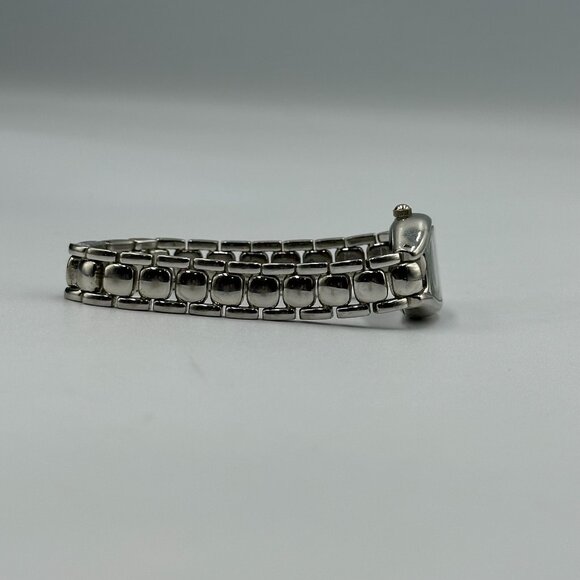 3/$30 L.A. Express Watch Women Silver Tone Blue Mother Of Pearl Dial 6.5" - Picture 10 of 14